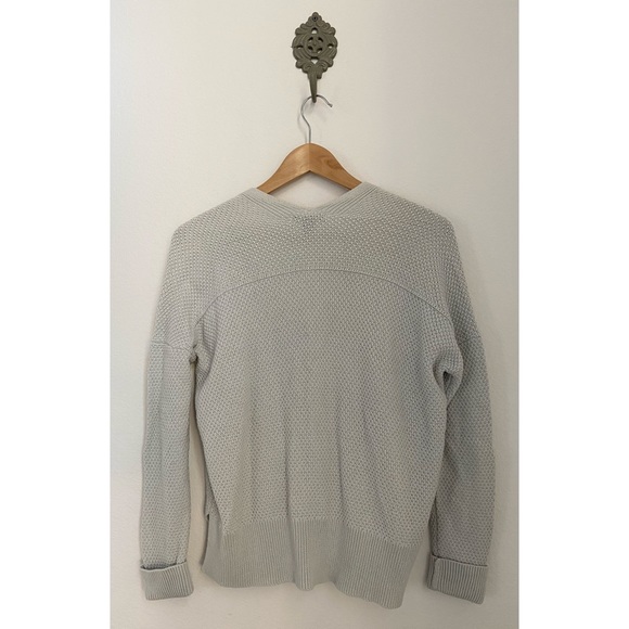 Gap • Neutral Cream Cotton Knit Open Front Slouchy Cardigan Sweater - Picture 12 of 13